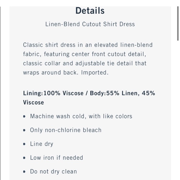 Abercrombie & Fitch Linen-Blend Cutout Shirt Dress BLOGGER'S FAVE! - Picture 6 of 16